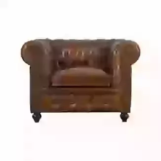 Chesterfield Style Leather Armchair